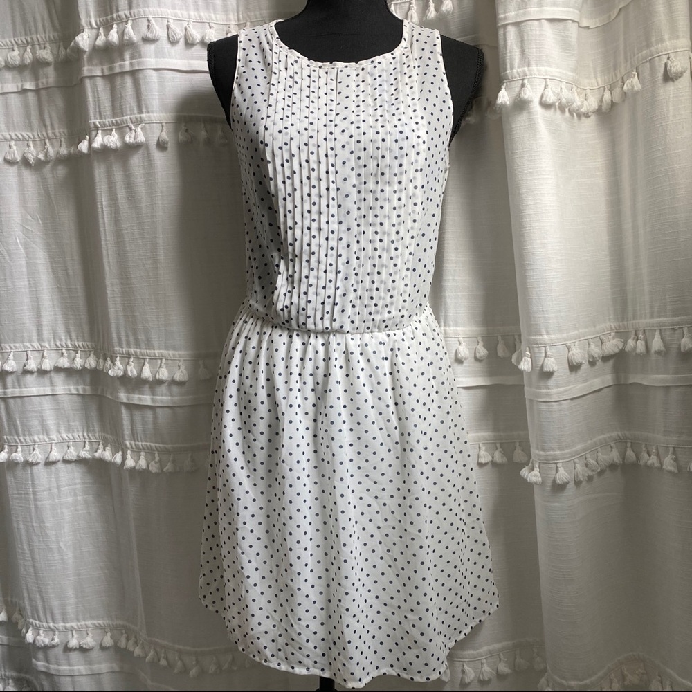 Zara Trafaluc White Polka Dot Dress